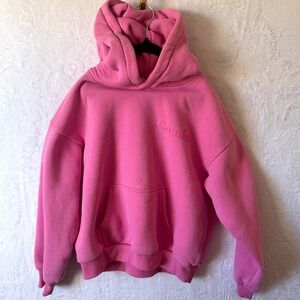 Comfrt Hoodie Oversized Fleece Pullover Large Pink Kids